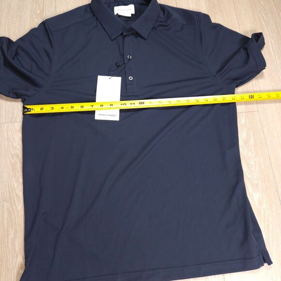 Ministry of Supply Apollo Polo Shirt Men's XXL Navy Stretch Casual NWT - Picture 9 of 12
